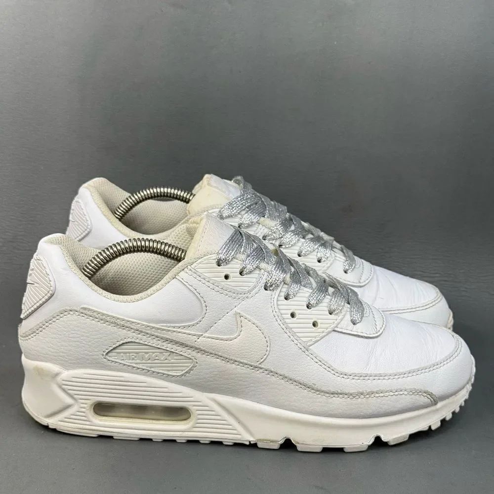 Nike Airmax 90 women athletic sneaker shoes triple white size 8